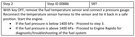 2013 PACCAR MX-13 - P0088 Fuel Pressure – Data valid but too high ...